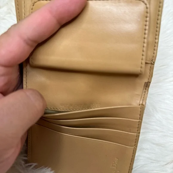 Christian Dior Trotter Canvas Leather Trifold Wallet - Picture 2 of 8